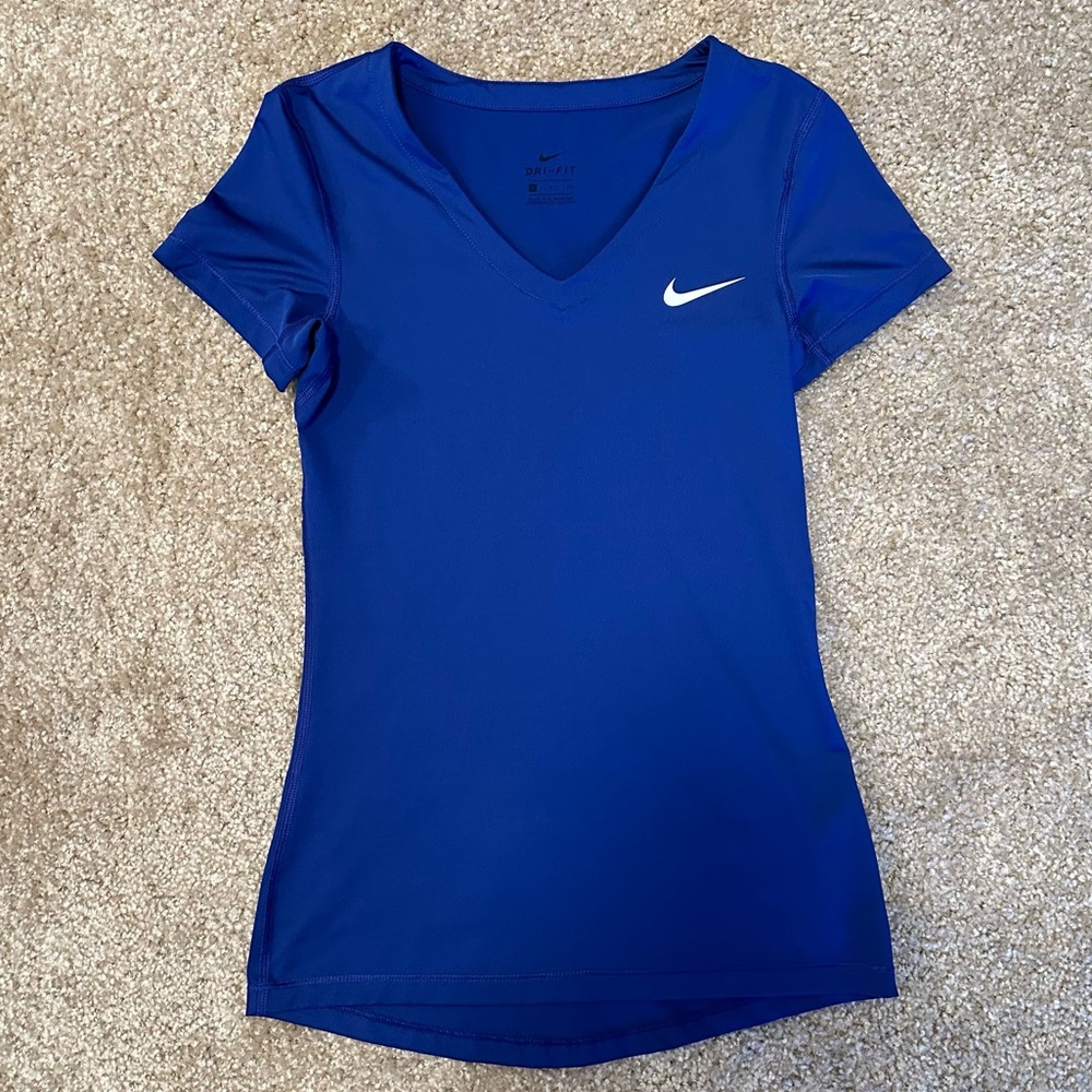 Nike Dri-Fit Short Sleeve Royal Blue Active Top